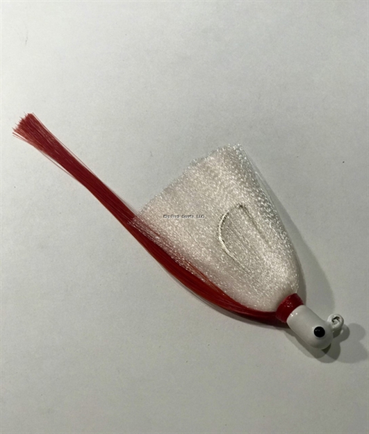 Picture of R&R 2 Oz. Flare Hawk With White Head, White Nylon Hair Skirt And Red Nylon Streamer