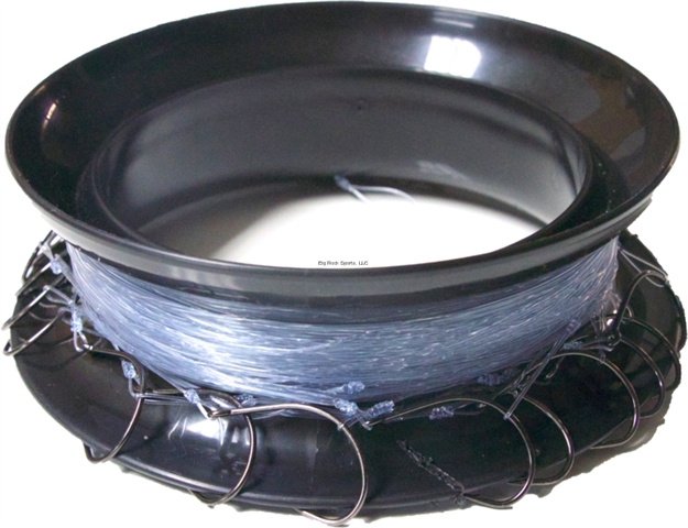 Picture of R&R 50# Smoke Blue Mono W/ 20 Ct. Leaders Spool -6/0 Tourn.  Mustad Hooks