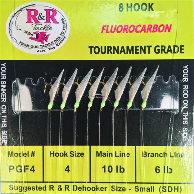 Picture of R&R Fluorocarbon Sabiki Sz4 8 Green Hks 10Lb/6Lb