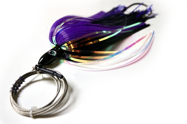 Picture of R&R Large Wahoo Magnet Sr., Black/Purple Nylon And Plastic Skirts, Size 10 Single Hook