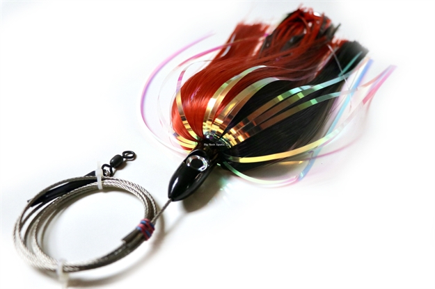 Picture of R&R Large Wahoo Magnet Sr., Black/Red Nylon And Plastic Skirts, Size 10 Single Hook