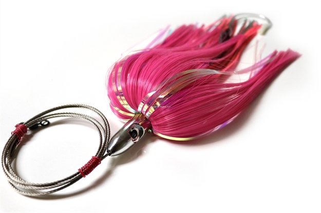 Picture of R&R Large Wahoo Magnet Sr., Pink/Clear Nylon And Plastic Skirts, Size 10 Single Hook