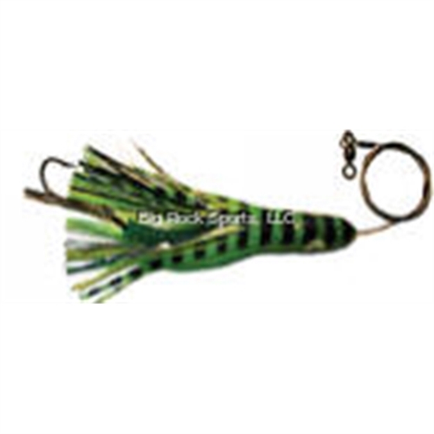 Picture of R&R Rigged Wahoo Magnet Trolling Lure, 6 1/2", Double Hook, Green/Yellow