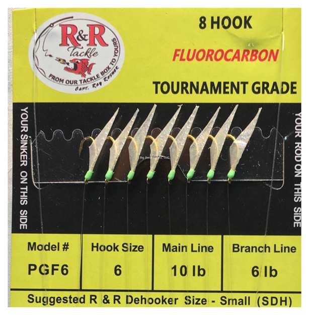 Picture of R&R Sabiki Rig 8Hk Pilchard/Herring Grn W/Grn GL Head Fluorocarbon