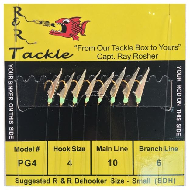 Picture of R&R Sabiki Rig 8Hk Pilchard/Herring Grn W/Grn GL Head Size #4Hk/10Lb/6Lb