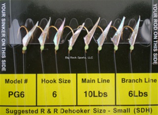 Picture of R&R Sabiki Rig 8Hk Pilchard/Herring Grn W/Grn GL Head Size #6Hk/10Lb/6Lb