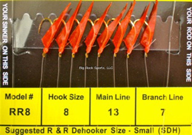 Picture of R&R Sabiki Rig 8Hk Red Pilchard/Menhaden W/Red Head