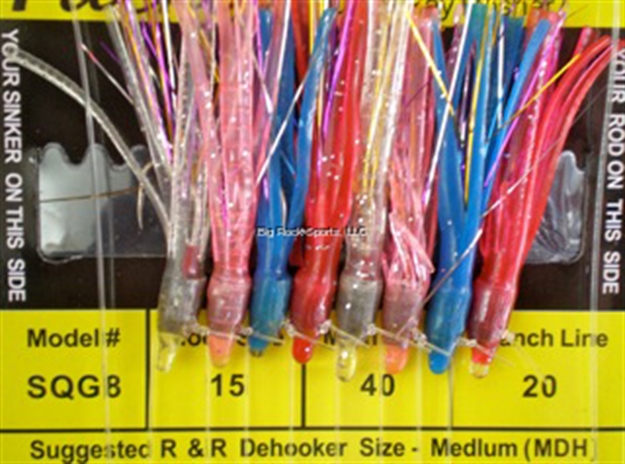 Picture of R&R Sabiki Squid Rig 8Hk Wgt Wht/Pink/Blu/Red W/Ss Hks