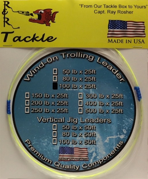 Picture of R&R Wind-On Leaders 100Lb 25' Clear
