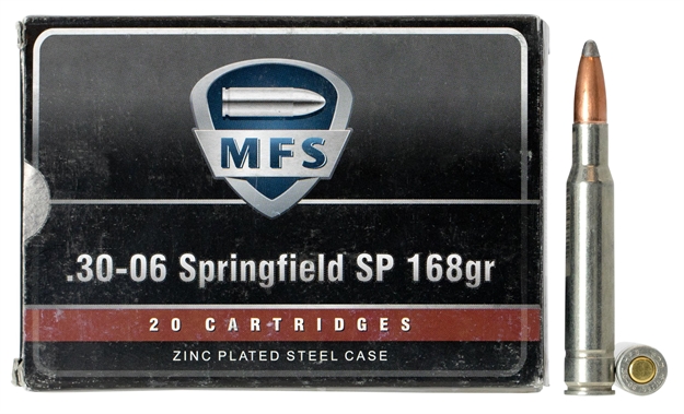 Picture of Ruag Ammotec 530640020 Mfs Practice 30-06 Spg 168Gr Soft Point 20Bx/25Cs