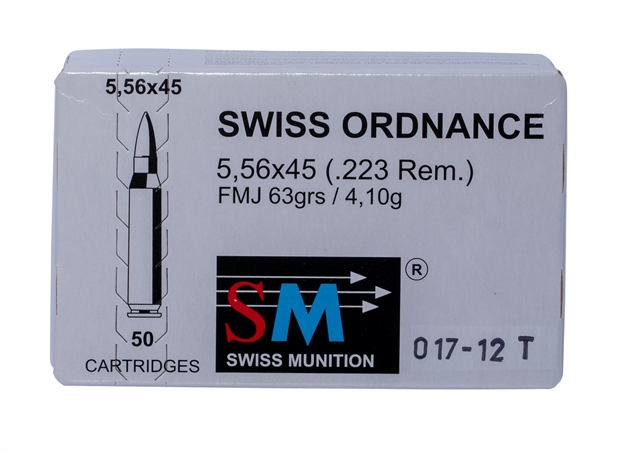 Picture of Ruag Swiss P 374241000 Ball Swiss P 
5.56 Nato 63 GR 50 Bx/ 20 CS