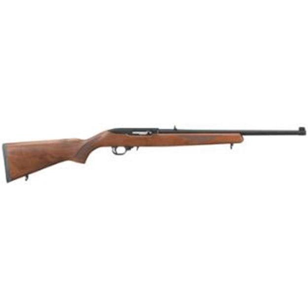 Picture of Ruger 10/22 Sporter Semi Auto Rifle 22 Lr, Rh, 18.5 In, Satin Black, Wood Stk, 10+1 Rnd 1102 736676011025