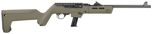 Picture of  Ruger 19131 PC Carbine Takedown 9Mm Luger 17+1 16.10" Threaded/Fluted Barrel, Type Iii Hard Coat Anodized Aluminum Alloy Receiver, OD Green Magpul PC Backpacker Stock, Optics Ready 736676191314