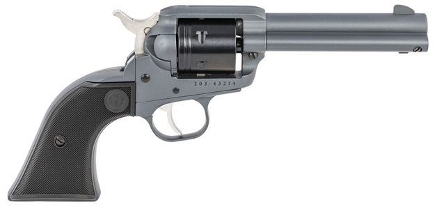 Picture of  Ruger 2022 Wrangler  22 LR 6Rd 4.62" Barrel, Exclusive Stone Gray Cerakote  Barrel & Frame, Black Cerakote Cylinder, Checkered Synthetic Grip ON A Single Six Pattern Grip Frame, Transfer Bar Safety