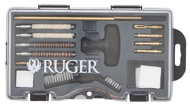Picture of  Ruger 27822 Rimfire Cleaning Kit .22 Cal Bronze Bristles 12 Black Plastic Case 026509009245