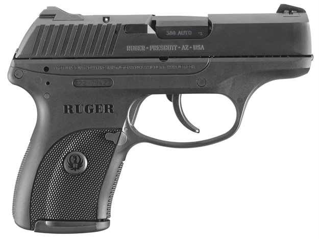 Picture of  Ruger 3253 Lc380 *Ca Compliant 380 Acp 7+1 3.12" Black Steel Barrel, Black Oxide Serrated Steel Slide, Black Polymer Frame, Black Polymer Grip, Right Hand