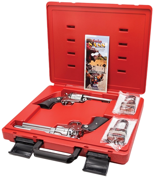 Picture of Ruger 5134 Vaquero Sass 45 Colt (Lc) 6Rd 5.50" High Gloss Stainless Steel Checkered Black Polymer Grip (2 OF 2)