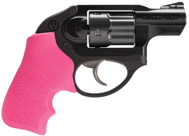 Picture of Ruger 5409 Lcr Dao *Exclusive* Double 38 Special 1.87" 5 RD Pink Hogue Tamer Monogrip Grip Black