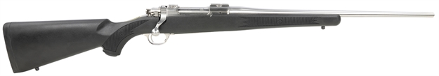 Picture of Ruger 57134 Hawkeye  243 Win Caliber With 4+1 Capacity, 22" Barrel, Matte Stainless Metal Finish, Black Right Hand