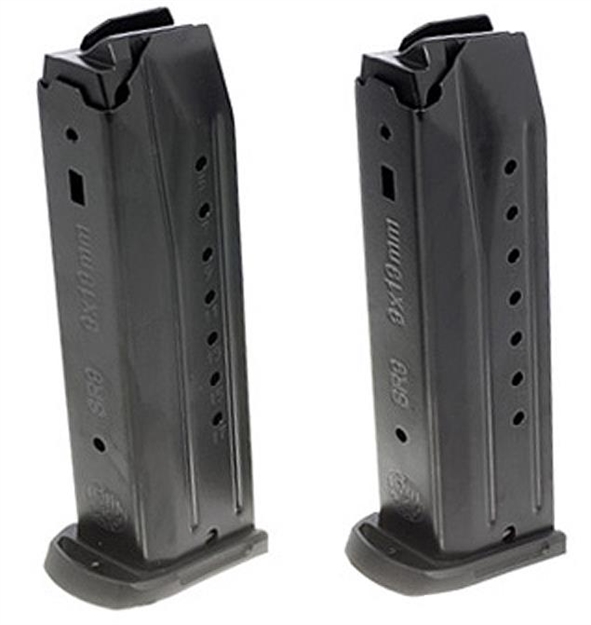 Picture of  Ruger 90449 Sr9c Value Pack 17Rd Magazine Fits Ruger Sr/Src/9E 9Mm Luger Blued 2 Pack 736676904495