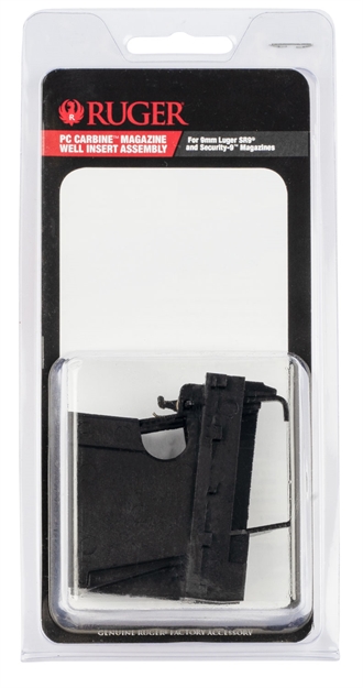 Picture of  Ruger 90653 Mag Well Insert Assembly 9Mm Luger 40 S&W Fits Ruger PC Carbine, Compatible W/Ruger SR & Security-9 Mags Black Polymer 736676906536