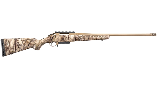 Picture of Ruger American Bolt Action Rifle 7Mm-08 GO Wild Camo Stk 22" Cerakote Bronze Bbl 3Rd 26923 736676269235