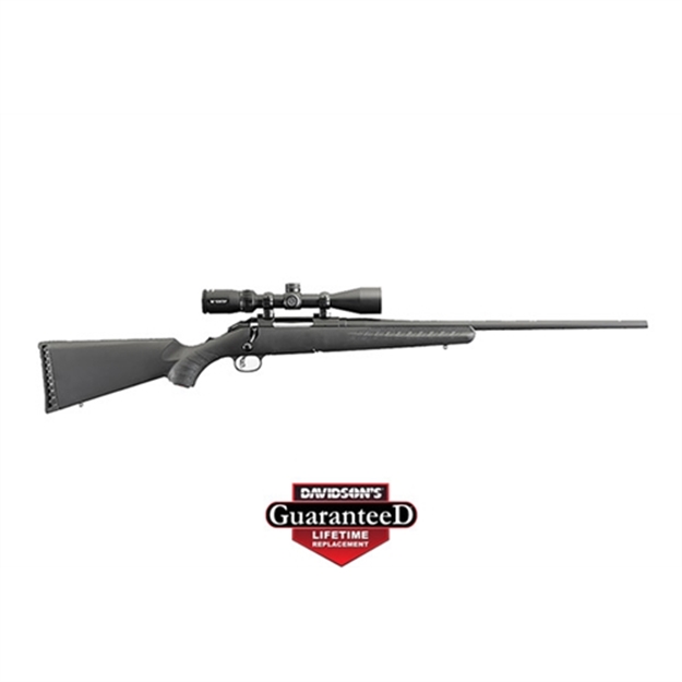 Picture of  Ruger 16937 American  Full Size 223 Rem 5+1 22" Matte Black Steel Barrel & Receiver, Black Fixed Synthetic Stock, Vortex Crossfire II 3-9X40mm 736676169375