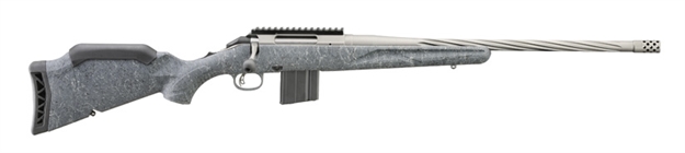 Picture of  Ruger 46911 American II  Full Size 6.5 Grendel 10+1 20" Cobalt Cerakote Spiral Fluted Threaded Barrel & Alloy Steel Receiver W/Picatinny Rail, Gray Splatter Adj Lop Synthetic Stock 736676469116