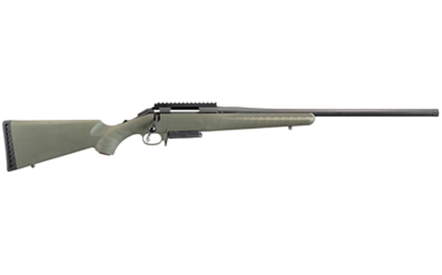 Picture of Ruger 26948 American Predator  Full Size 6Mm Creedmoor 3+1 22" Matte Black Threaded Barrel, Matte Black Steel Receiver W/Picatinny Rail, Moss Green Fixed Synthetic Stock Right Hand G26948 736676269488