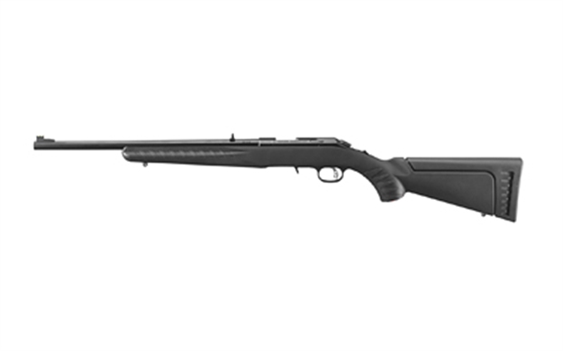 Picture of  Ruger 8303 American Rimfire Compact 22 LR 10+1 18" Satin Blued Satin Blued Steel Barrel & Alloy Steel Receiver W/Integral Scope Mount, Black Fixed Synthetic Stock, Right Hand 736676083039