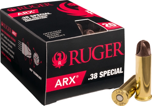 Picture of Ruger Ammo .38 Special 77Gr. Arx Copper/Nylon Bullet 20-Pk