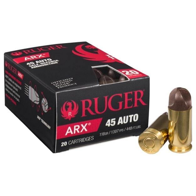Picture of Ruger Arx 45 Auto 118Gr Self-Defense, Brass Case, 25 Per Box