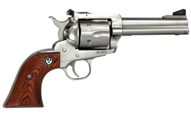 Picture of  Ruger 0309 Blackhawk  357 Mag 6Rd 4.63" Satin Stainless Steel Barrel, Cylinder & Frame, Hardwood Grip, Transfer Bar Safety, Exposed Hammer 736676003099