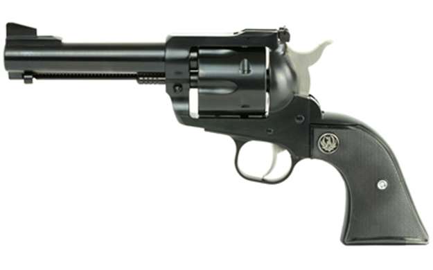 Picture of  Ruger 0308 Blackhawk Convertible 357 Mag/9Mm Luger 6Rd 4.63" Blued Alloy Steel Barrel, Cylinder & Frame, Black Checkered Rubber Grip, Transfer Bar Safety, Exposed Hammer 736676003082