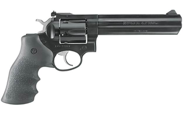 Picture of  Ruger 1704 Gp100  Medium Frame 357 Mag 6Rd 6" Blued Alloy Steel Barrel, Cylinder & Frame, Hogue Monogrip, Transfer Bar Safety, Exposed Hammer