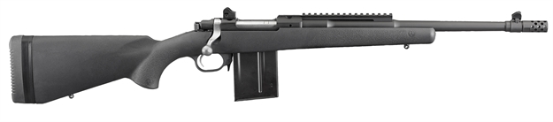 Picture of  Ruger 6830 Scout  Sports South Exclusive 308 Win 10+1 16.10" Matte Black Threaded Barrel, Matte Black Steel Receiver W/Picatinny Rail, Black Synthetic Fixed Stock, Right Hand 736676068302
