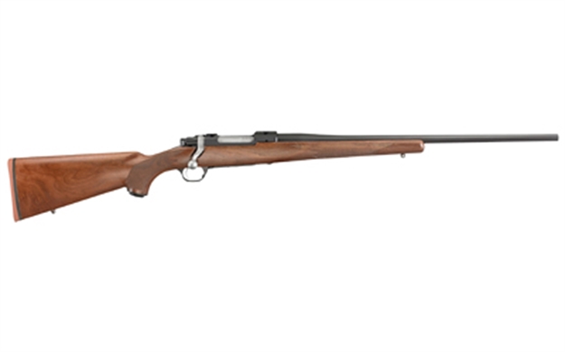 Picture of  Ruger 37185 Hawkeye African Full Size 416 Ruger 3+1 23" Satin Blued Threaded Barrel, Receiver W/Integral Scope Mount, American Walnut Fixed Stock, Right Hand 736676371853