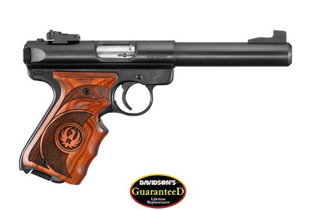 Picture of Ruger Mark Iii Target Semi Auto Pistol 22 Lr, 5.5 In, Laminated Grp, 10+1 Rnd, Fixed Front/Adj Rear, Blued Frame