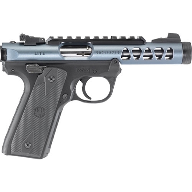 Picture of Ruger Mark IV Semi Auto Pistol 22 LR 22/45 Lite Diamond Gray 4.4" Polymer 10Rd Adj Sights Threaded G43918 736676439188