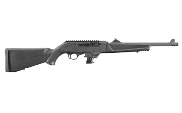 Picture of  Ruger 19102 PC Carbine  9Mm Luger 10+1 16.12" Black Fluted Threaded Barrel, Black Hard Coat Anodized Aluminum Receiver W/Picatinny Rail, Black Synthetic Stock, Right Hand