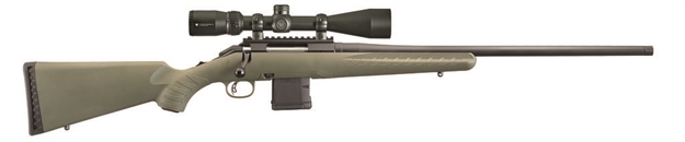 Picture of  Ruger 26951 American Predator Full Size 223 Rem 10+1 22" Matte Black Threaded Barrel, Matte Black Picatinny Rail Steel Receiver, Moss Green Fixed Synthetic Stock, Vortex Crossfire II 4-12X44mm 736676269518