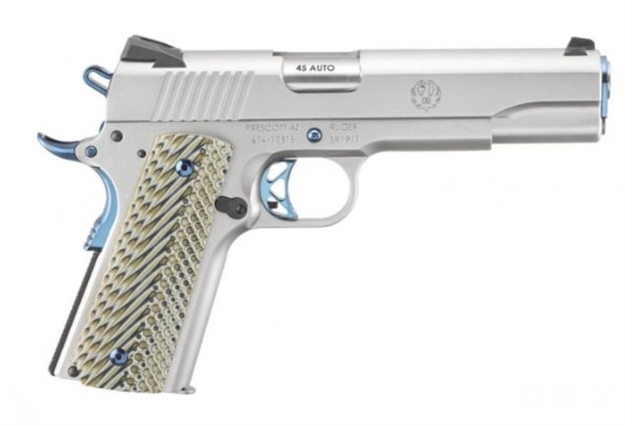 Picture of Ruger Sr1911 Full SZ 45 Acp 5" Ss/Cobalt Bl, 7/8Rd Talo 06799