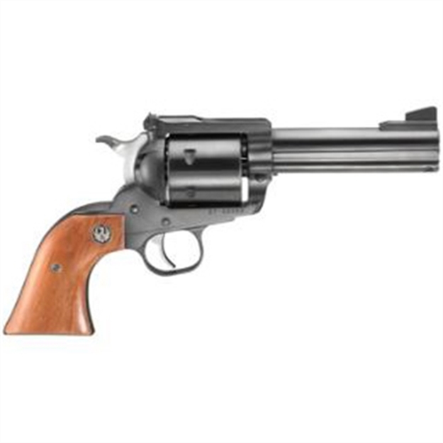 Picture of  Ruger 0813 Super Blackhawk  Large Frame 44 Rem Mag/44 Special 6Rd 4.63" Blued Alloy Steel Barrel, Cylinder & Frame, Hardwood Grip, Transfer Bar Safety, Exposed Hammer