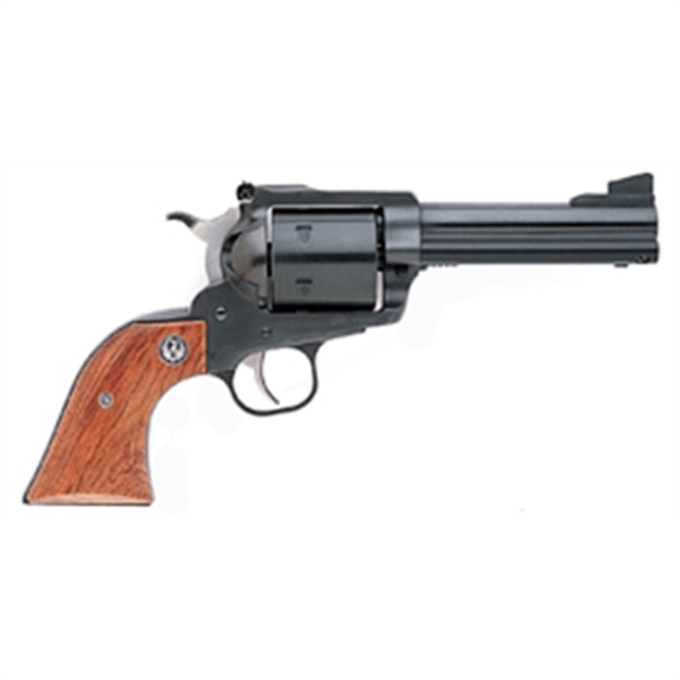 Picture of  Ruger 0813 Super Blackhawk  Large Frame 44 Rem Mag/44 Special 6Rd 4.63" Blued Alloy Steel Barrel, Cylinder & Frame, Hardwood Grip, Transfer Bar Safety, Exposed Hammer