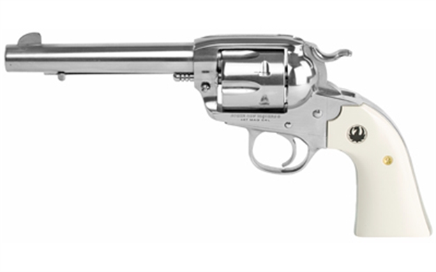 Picture of  Ruger 5130 Vaquero  357 Mag/38 Special 6Rd 5.50" High Gloss Barrel, Cylinder & Frame, Simulated Ivory Grip, Transfer Bar Safety, Bisley Style Hammer 736676051304
