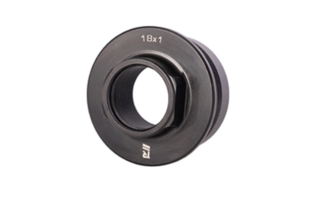 Picture of  Rugged Suppressors Dtm004 Universal Direct Thread Mount  M18x1 Tpi, Black, Fits 1.375"-24 Tpi Tube Threads