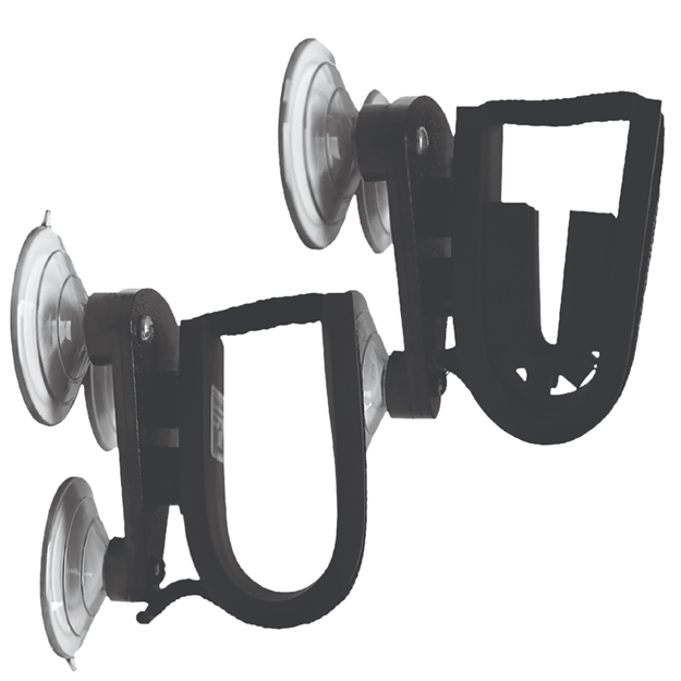 Picture of  Rugged Gear 10010 Suction Cup Gun Holder Black Metal
