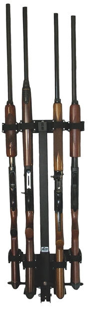 Picture of  Rugged Gear 11094 Wall Mount Removeable Black Steel Holds 4 Rifle/Shotgun 786602110940