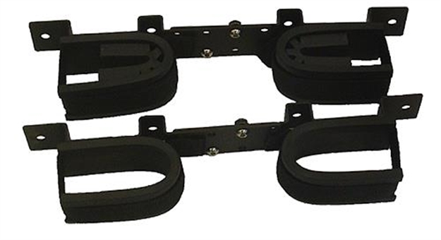 Picture of  Rugged Gear 10075 Gun Rack Overhead Black Steel Holds 2 Rifle/Shotgun 786602100750