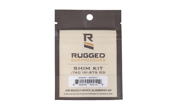 Picture of  Rugged Suppressors Sa017 Shim Kit  338 Cal (6.8Mm) For 3/4"-24, M18x1, M18x1.5 Tpi (3 Sizes) 850044499199